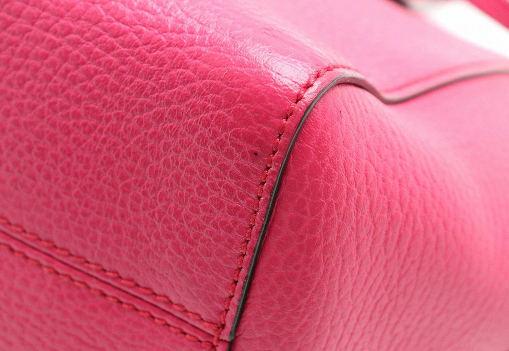 Gucci Swing Handbag Crossbody Bag Leather Pink - Picture 3 of 9